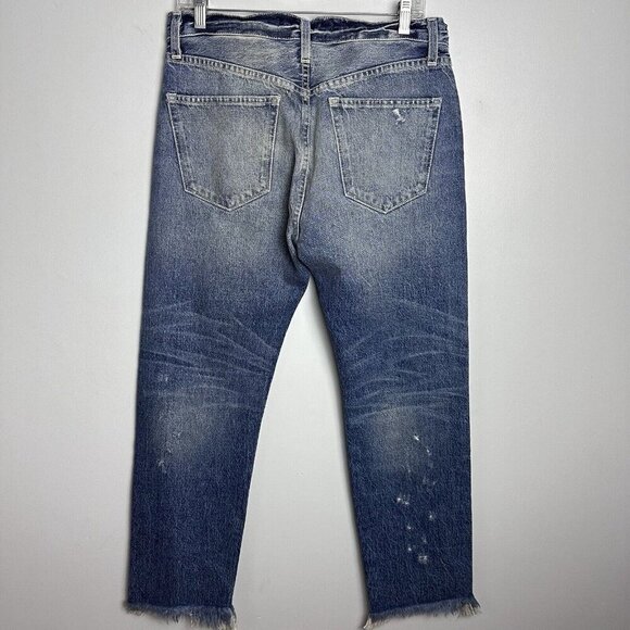 AYR Jeans Womens Size 30  Blue Form‎ Tapered Raw Hem Distressed - Picture 8 of 15